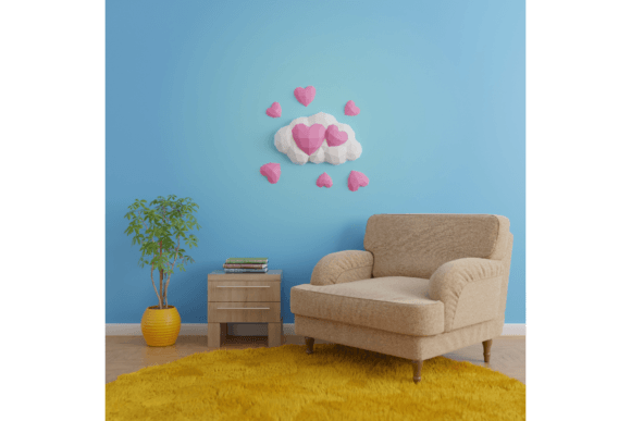 3D SVG Valentine's Day Hearts in Clouds Review