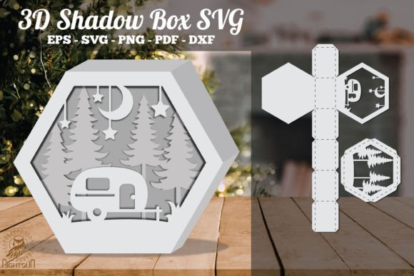 Camper in Forest 3D Shadow Box SVG 2 Review