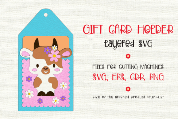 Cute Cow Birthday Gift Card Holder: 3D SVG Shapes Review