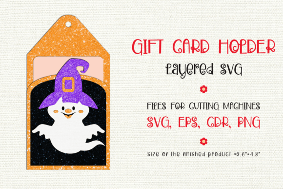 Cute Ghost Halloween Gift Card Holder: 3D SVG Shapes Review