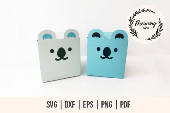 Cute Koala Box 3D SVG for Animal Branding