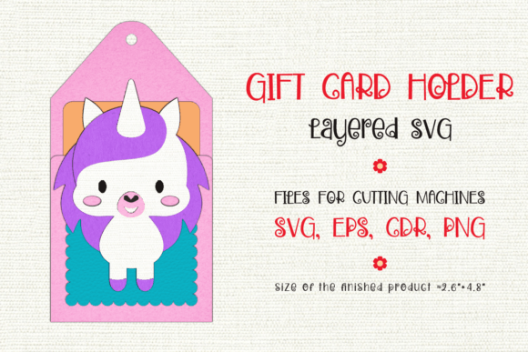 Cute Unicorn Birthday Gift Card Holder: 3D SVG Shapes Review