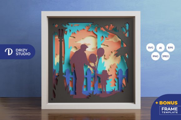 Father & Daughter 3D SVG: A Shadow Box Review