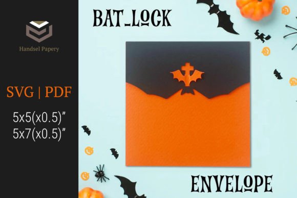 Halloween Bat-lock: 3D SVG Shapes for Cards