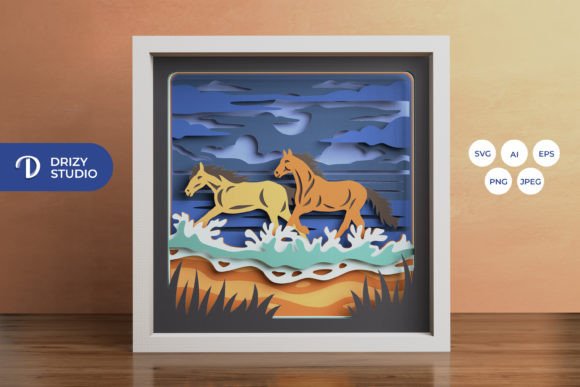 Horse on the Beach 3D Shadow Box: A Designer's Review