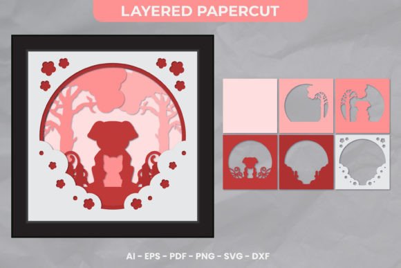 Pet Lover 3D SVG: A Fresh Look for Shadow Boxes