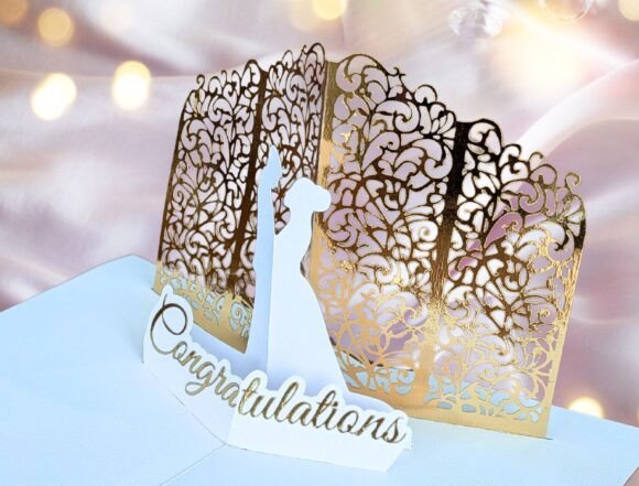 Review: Elegant Pop-Up Wedding Card for Embroidery Projects