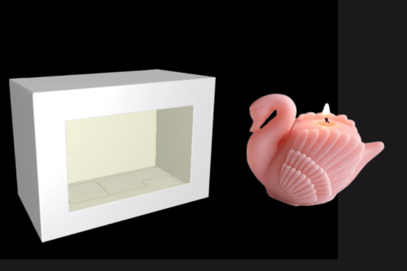 Swan Box Template: 3D SVG Animals for Branding
